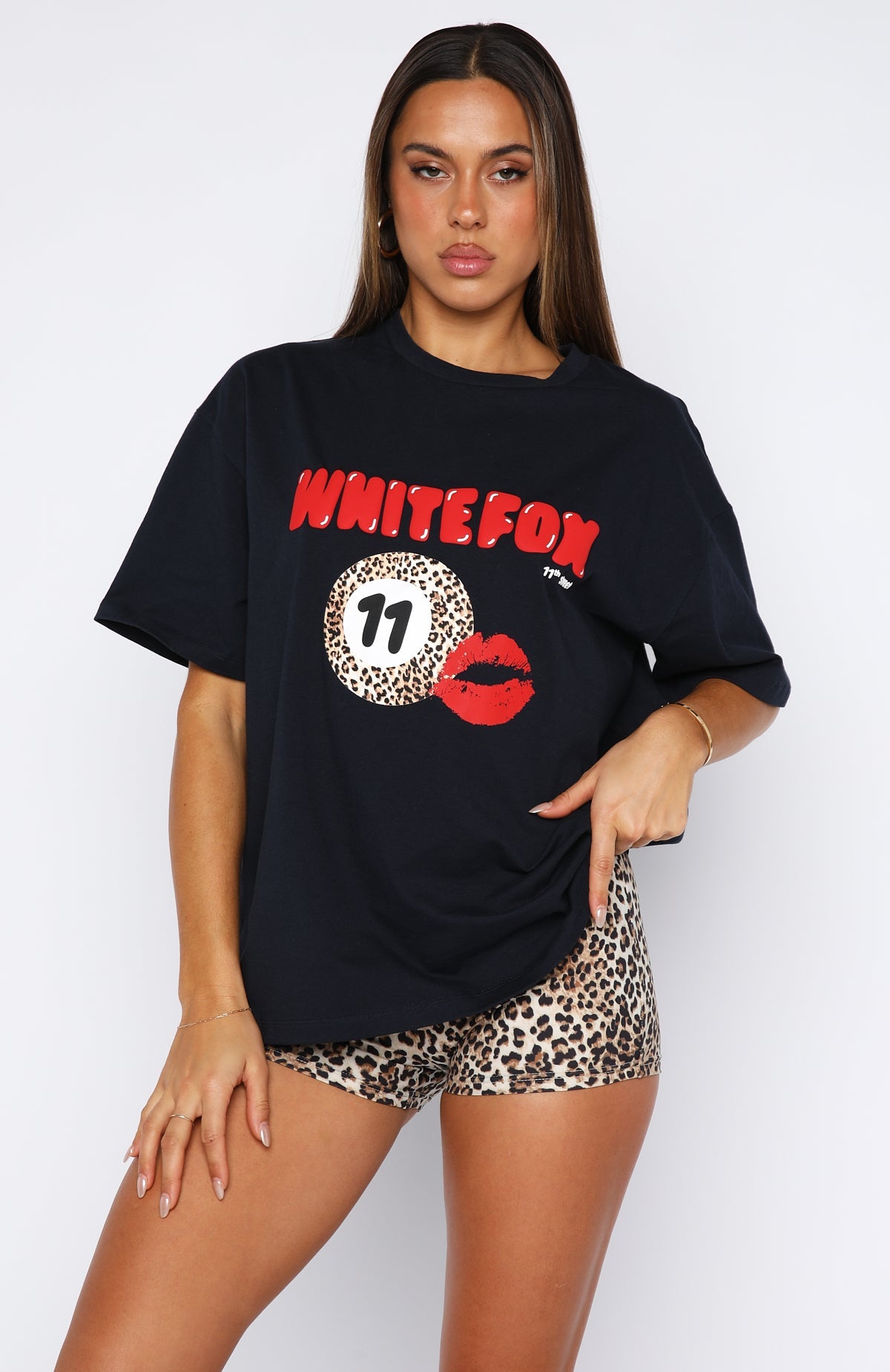 Trending 11th Street Concrete Jungle Oversized Tee Blueberry Twist