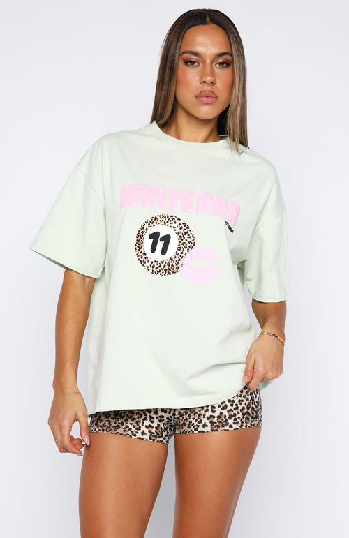 Trending 11th Street Concrete Jungle Oversized Tee Iced Matcha