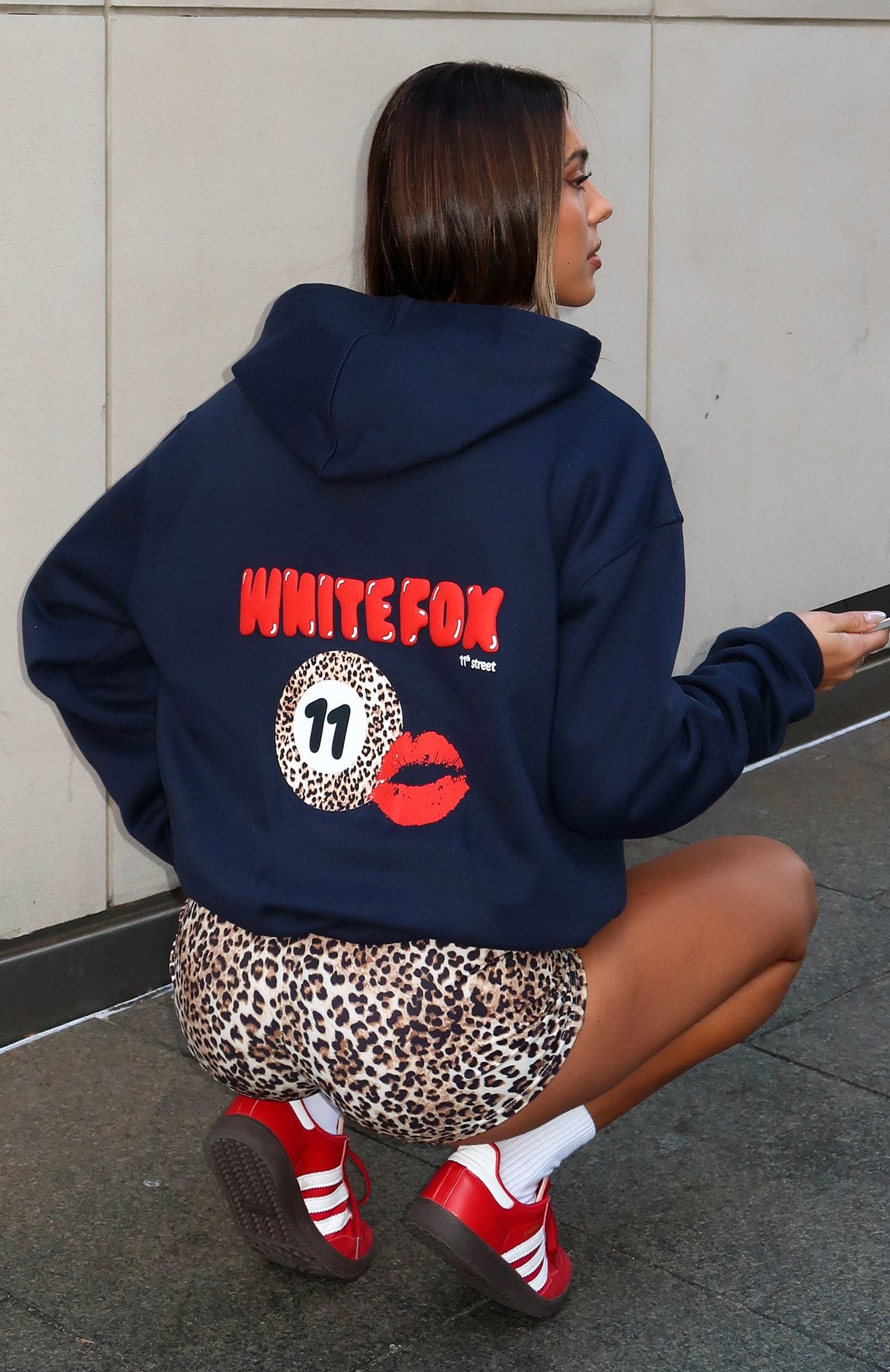 Trending 11th Street Shes So Lucky Oversized Hoodie Blueberry Twist