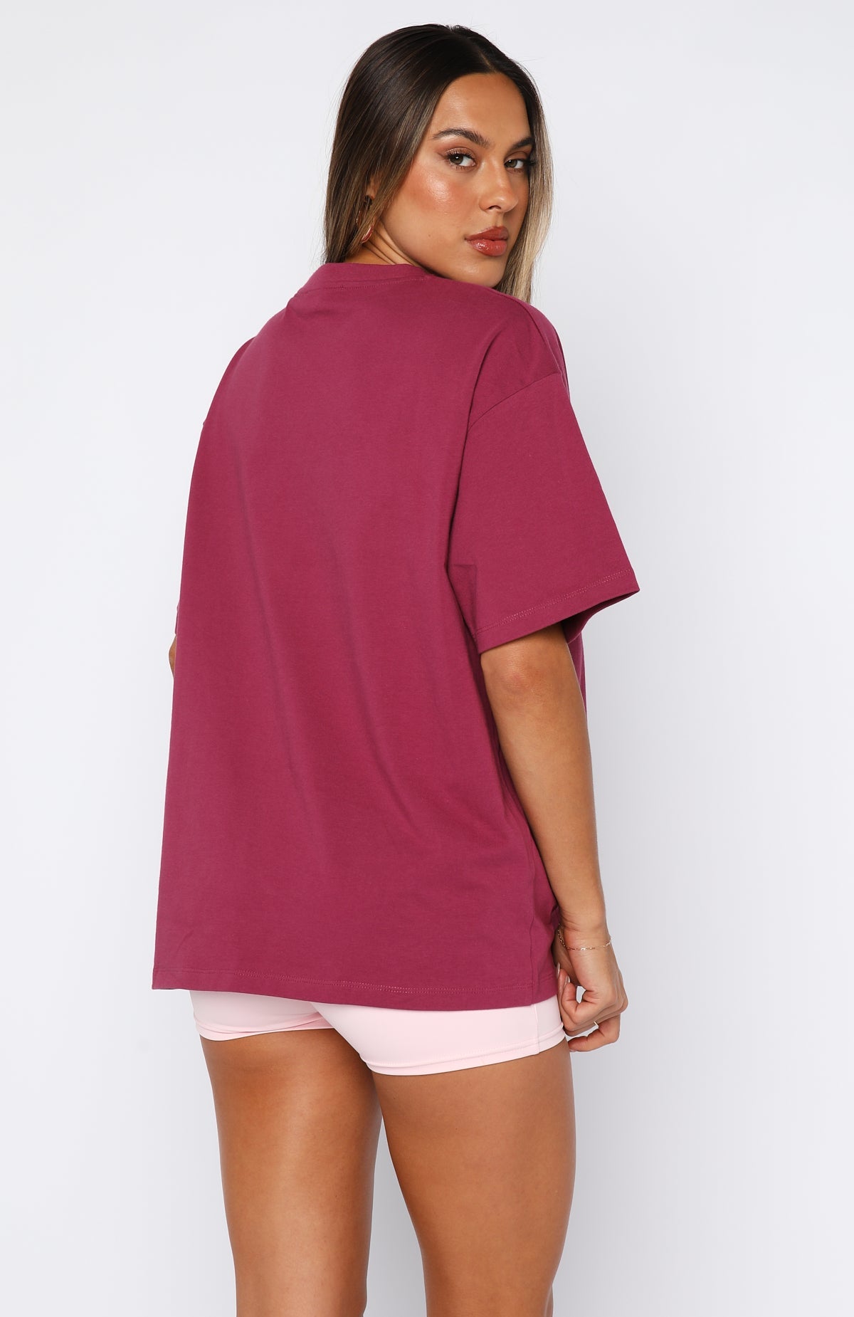 Trending 11th Street Shes So Lucky Oversized Tee Very Berry