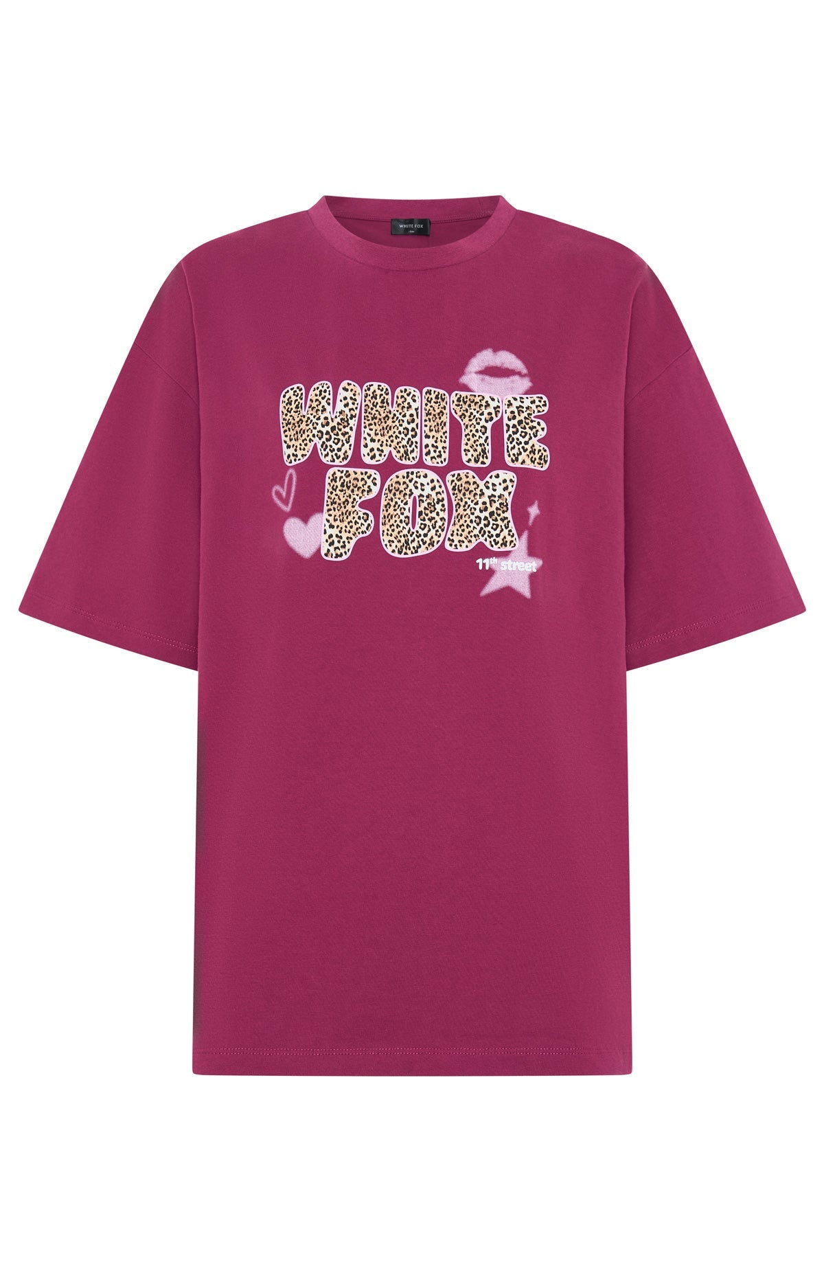 Trending 11th Street Shes So Lucky Oversized Tee Very Berry