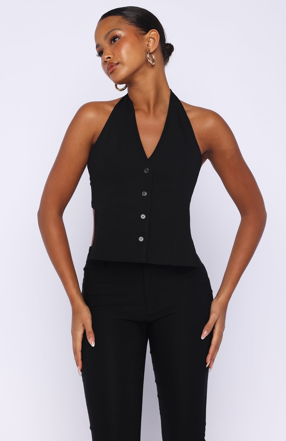 Trending All I Needed Halter Top Black