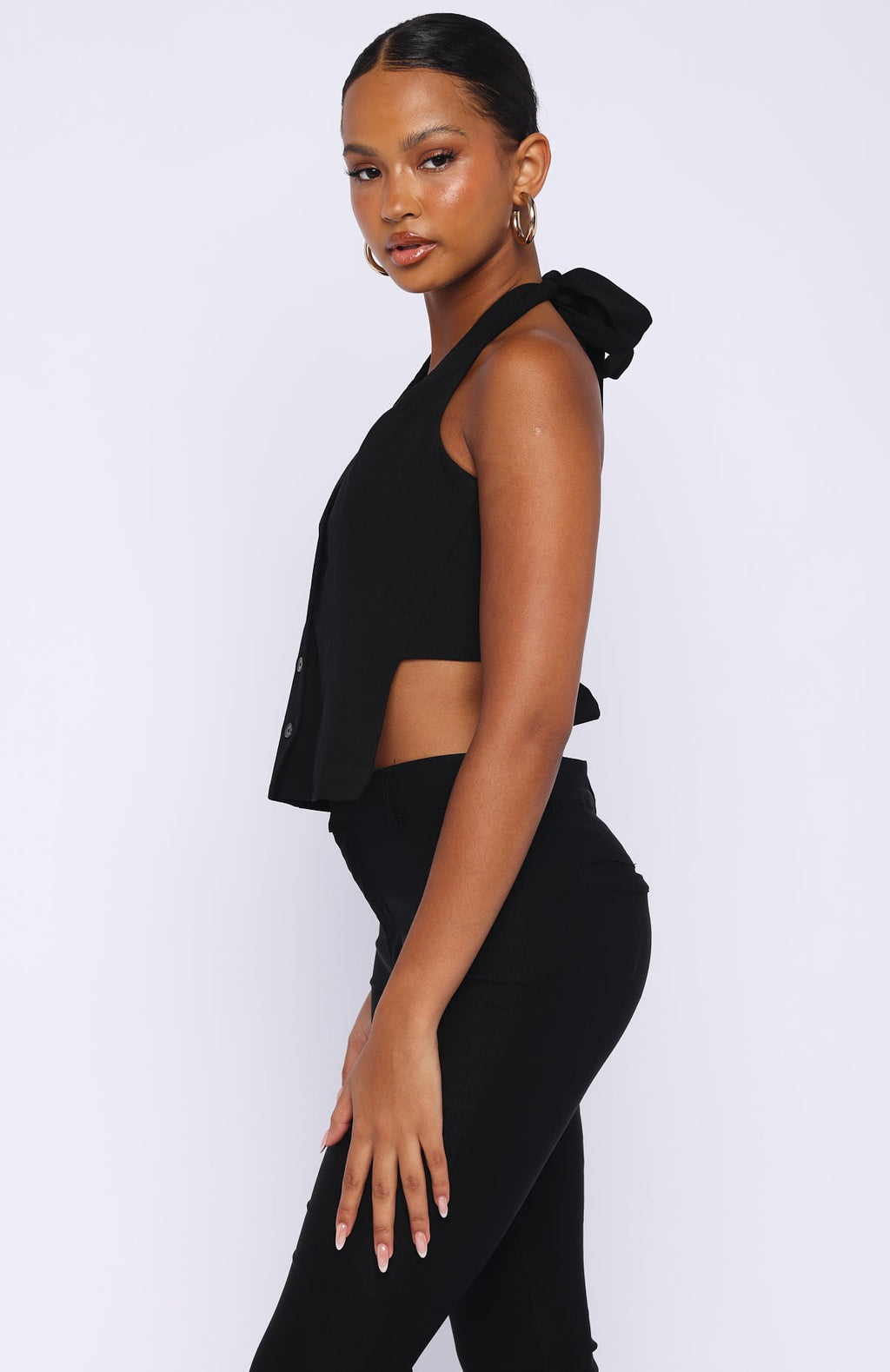 Trending All I Needed Halter Top Black