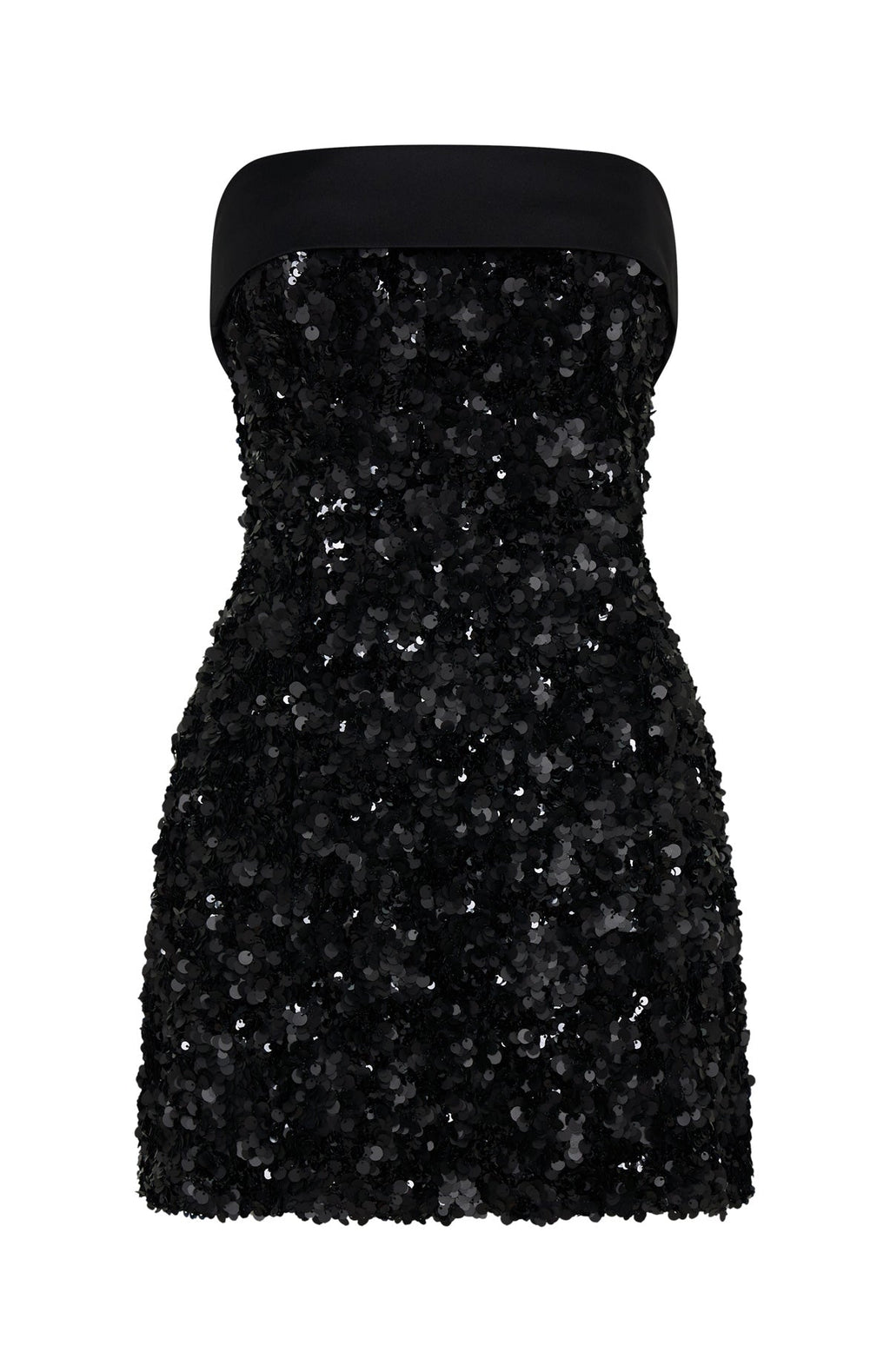 Trending All In Strapless Sequin Mini Dress Black