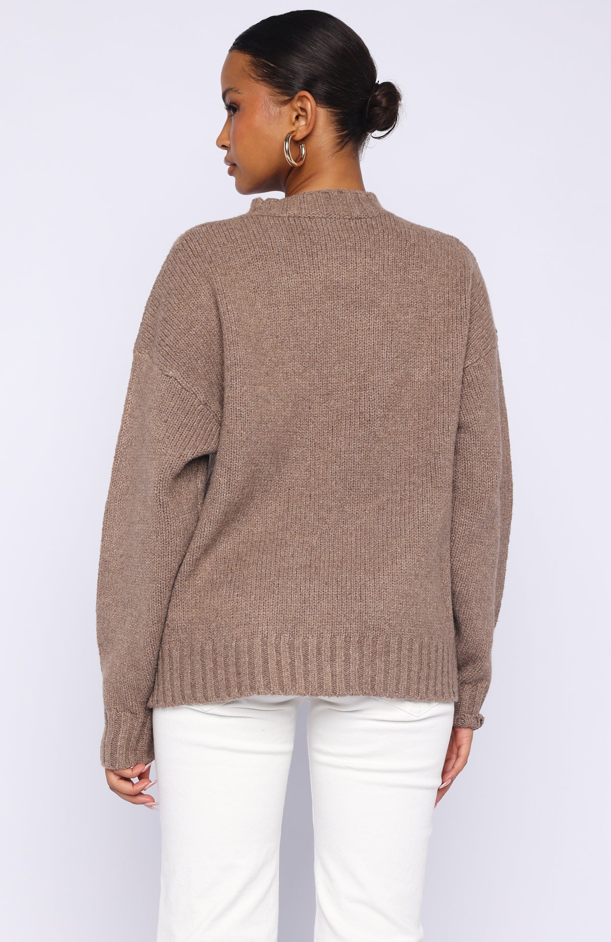 Trending Apres Ski With Me Knit Sweater Taupe