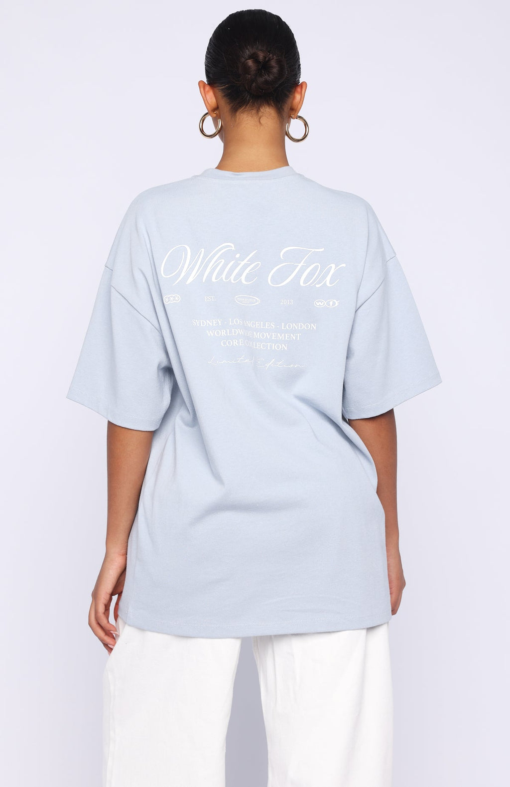 Trending At Second Glance Oversized Tee Light Blue