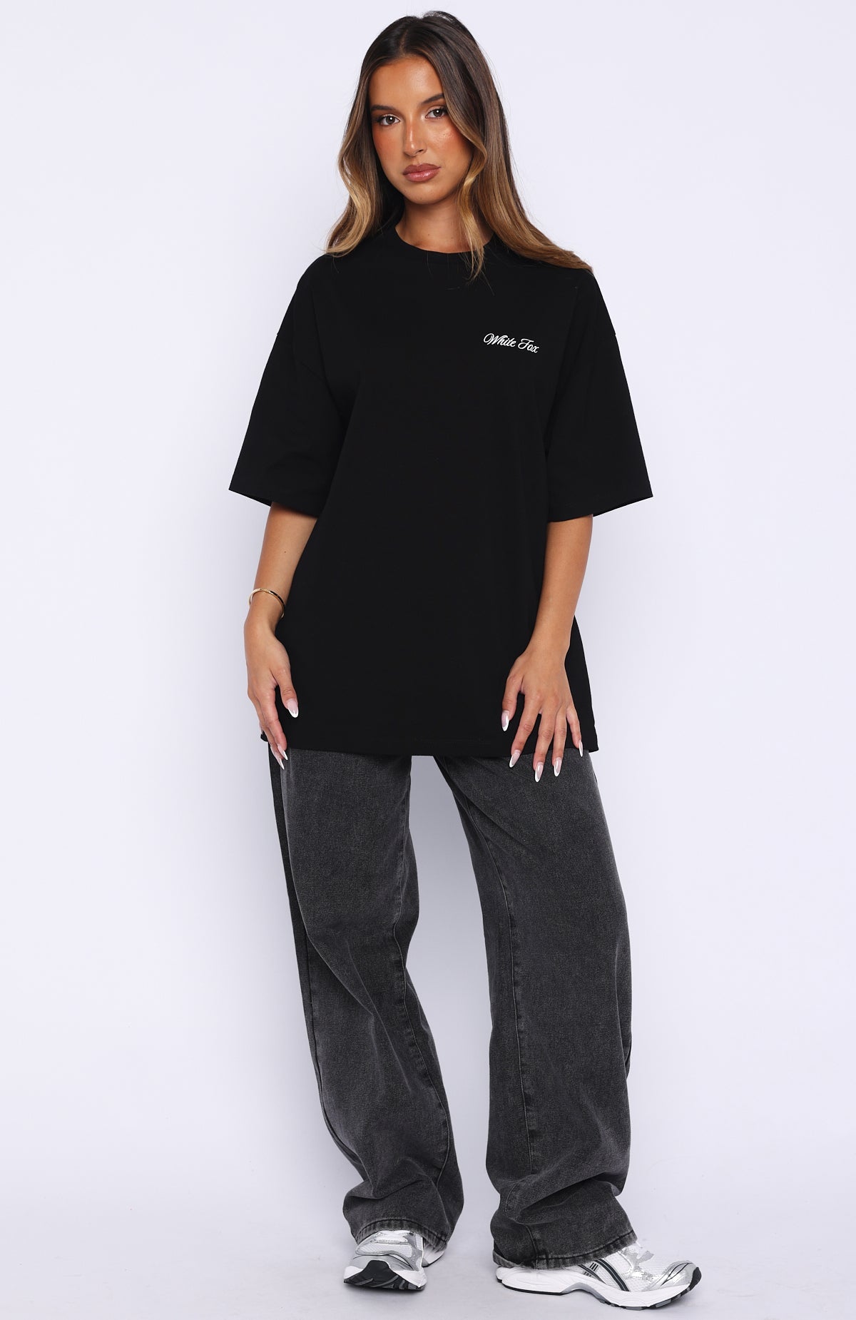 Trending At Second Glance Oversized Tee Black
