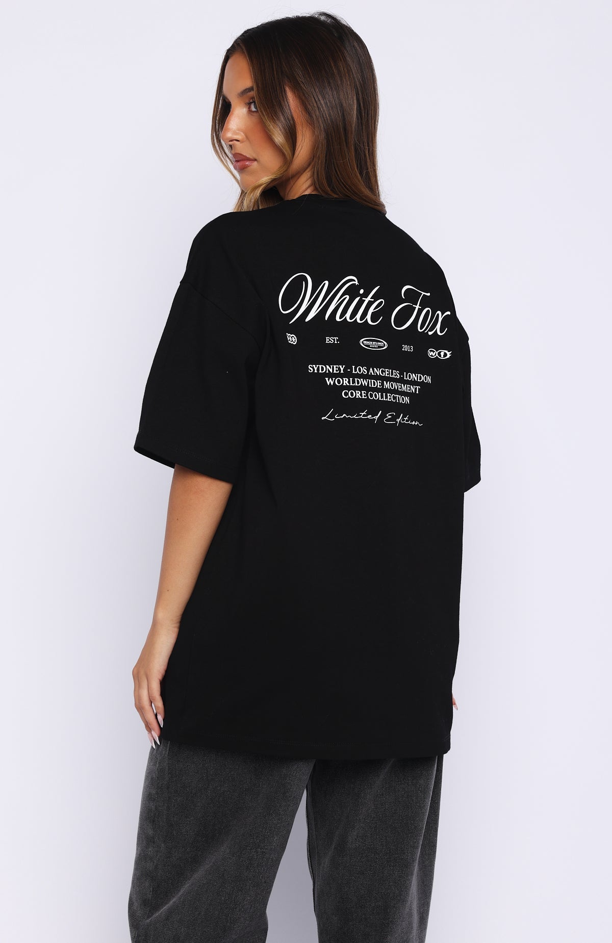 Trending At Second Glance Oversized Tee Black