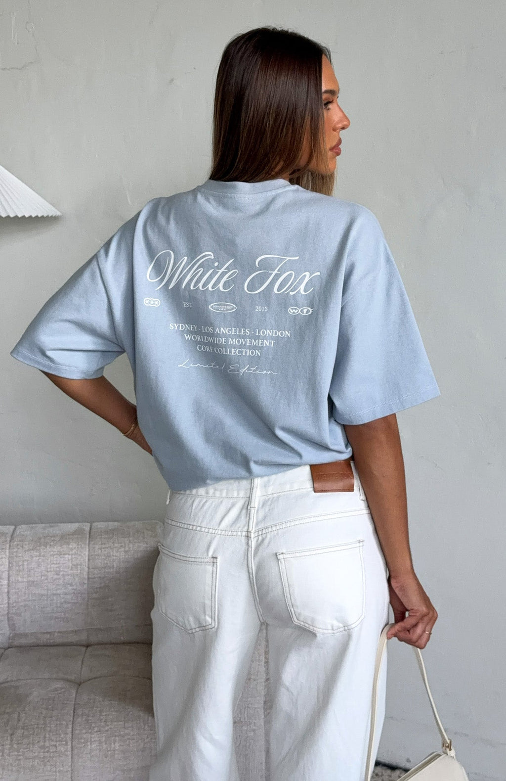 Trending At Second Glance Oversized Tee Light Blue