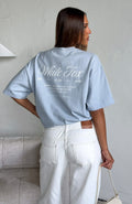 Trending At Second Glance Oversized Tee Light Blue