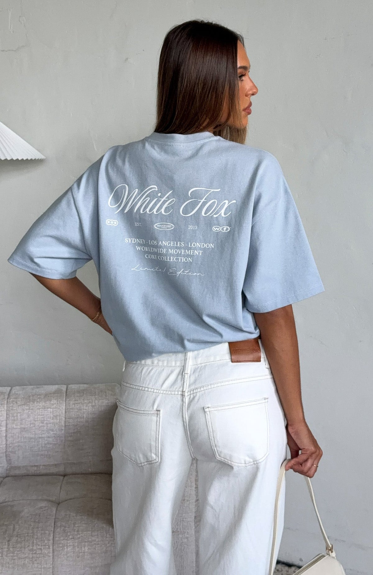 Trending At Second Glance Oversized Tee Light Blue