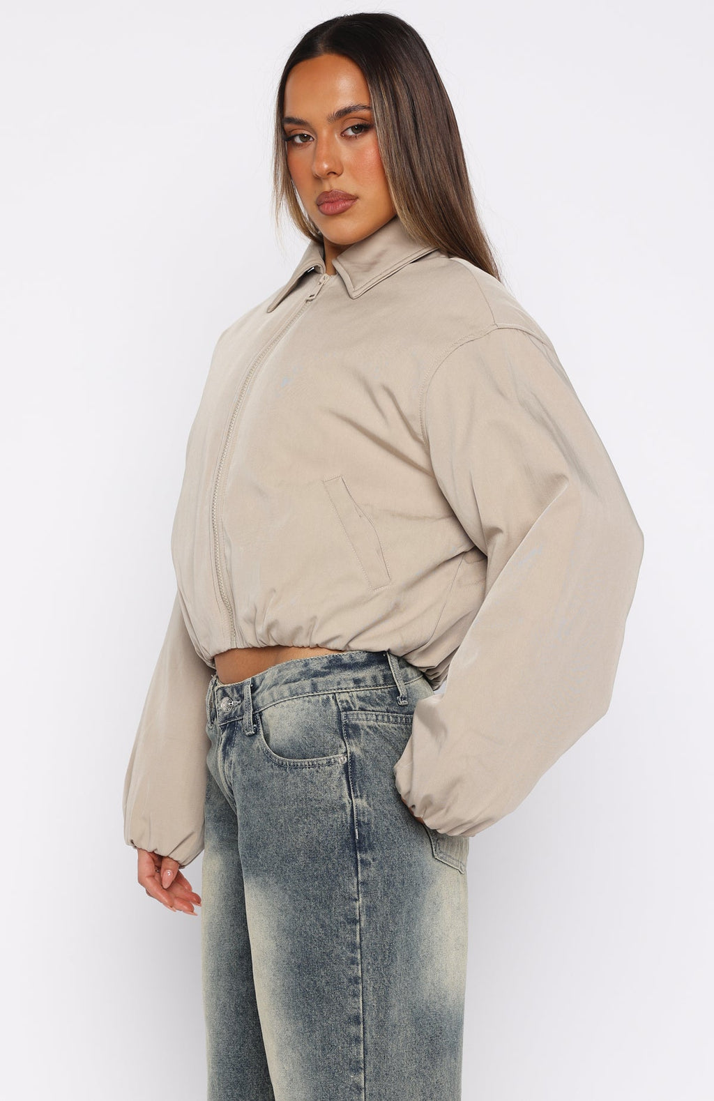 Trending Back To Friends Jacket Sand