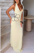 Trending Baddie Era Knit Maxi Dress Lemon