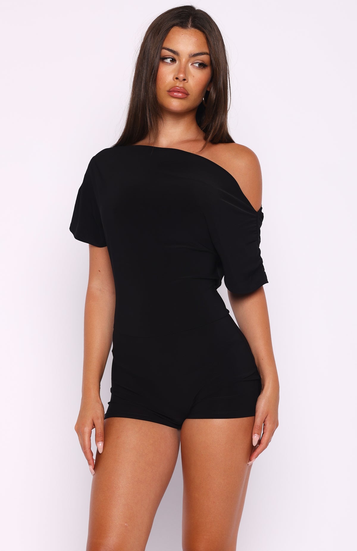 Trending Be My Fantasy Off Shoulder Playsuit Black