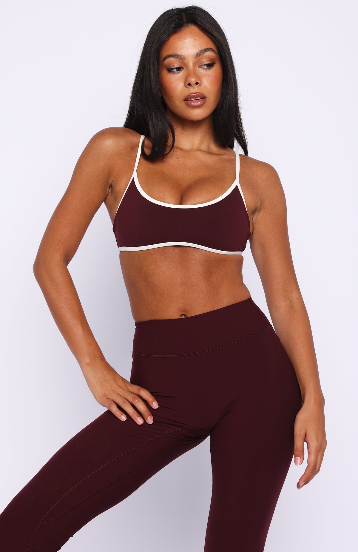 Trending Blitz Sports Bra MerlotCream