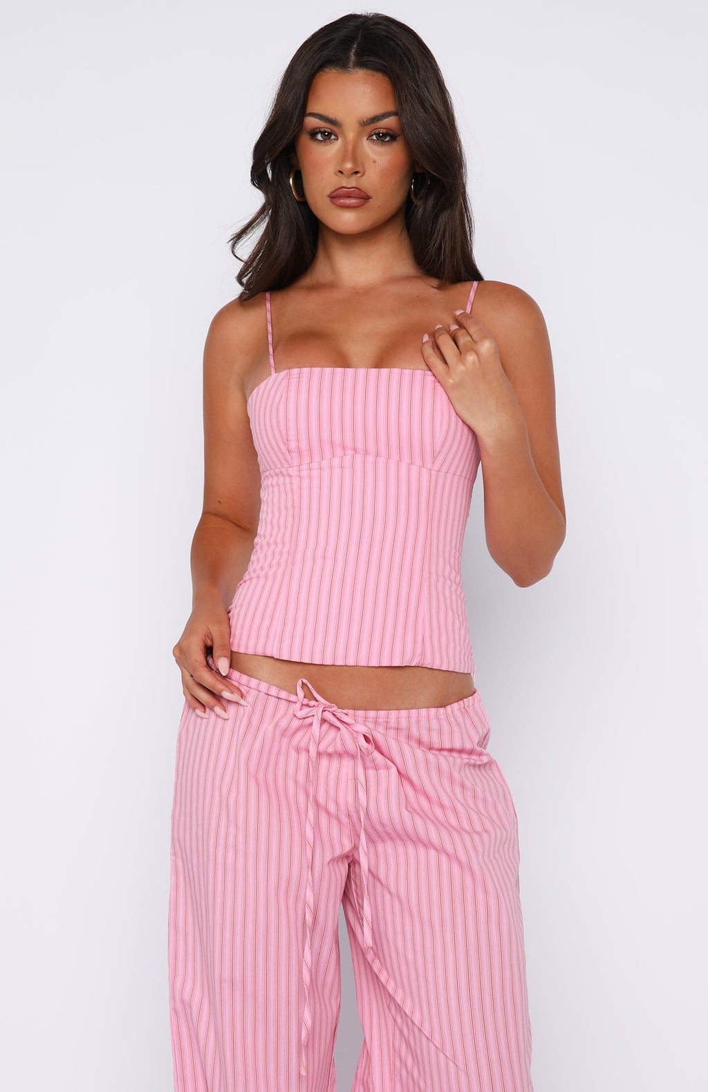 Trending Born To Glow Bustier Pink Stripe