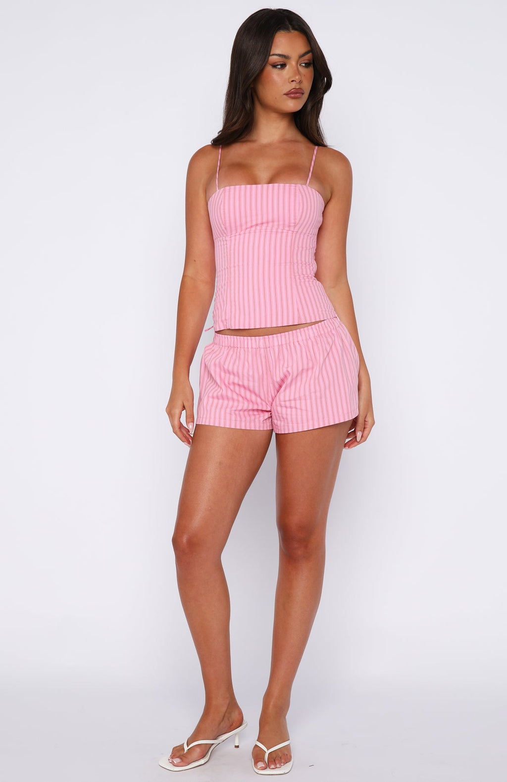 Trending Born To Glow Shorts Pink Stripe