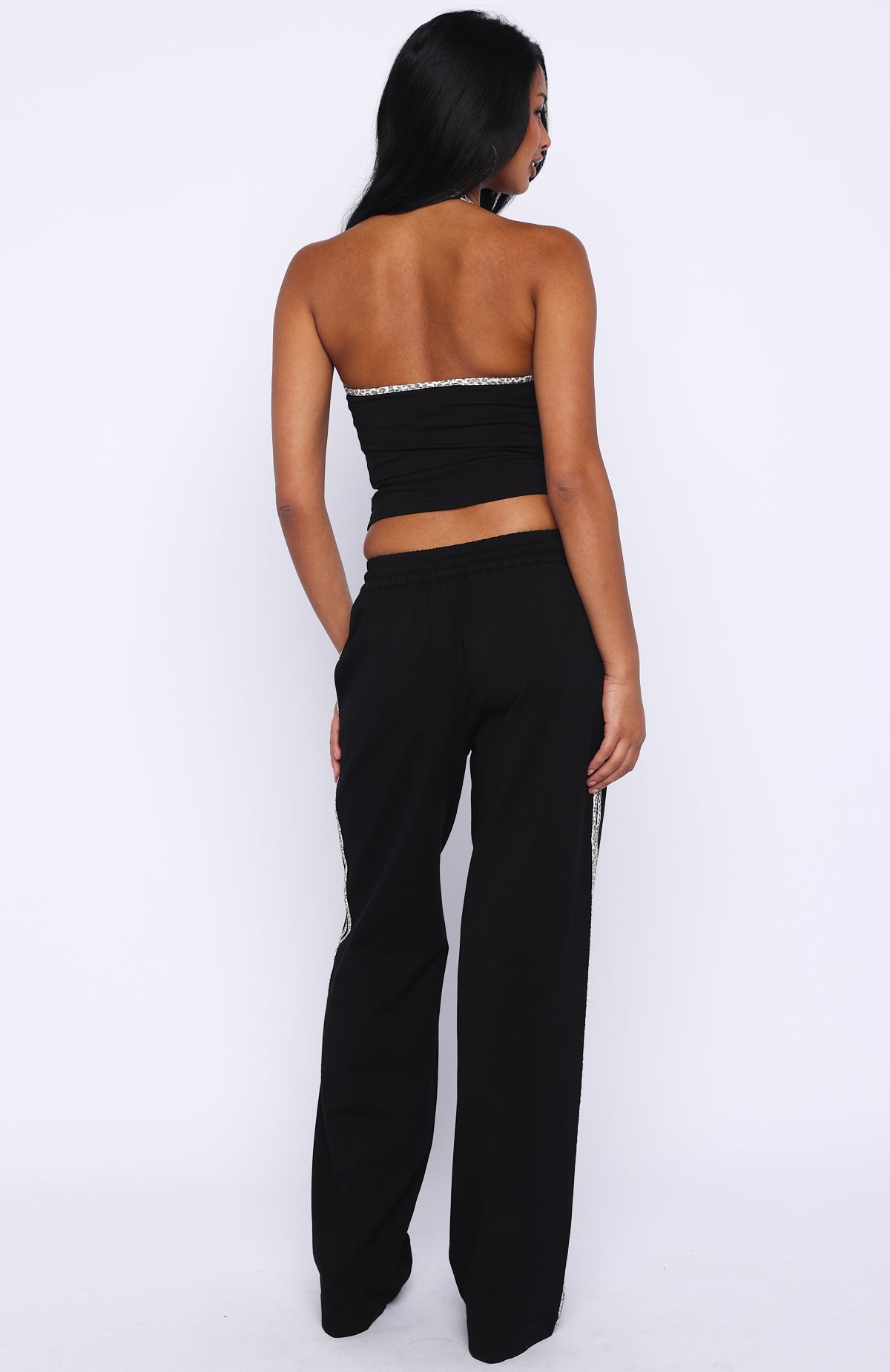 Trending Boss Babe Vibes Track Pants Black