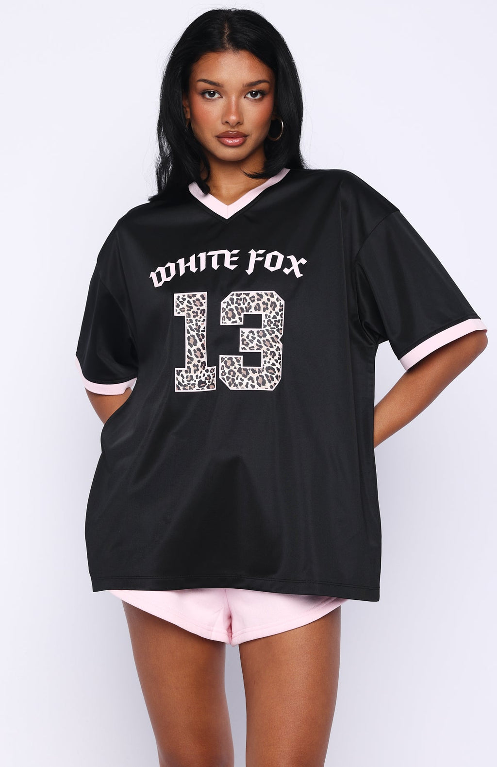 Trending Boss Babe Vibes Oversized Jersey Black