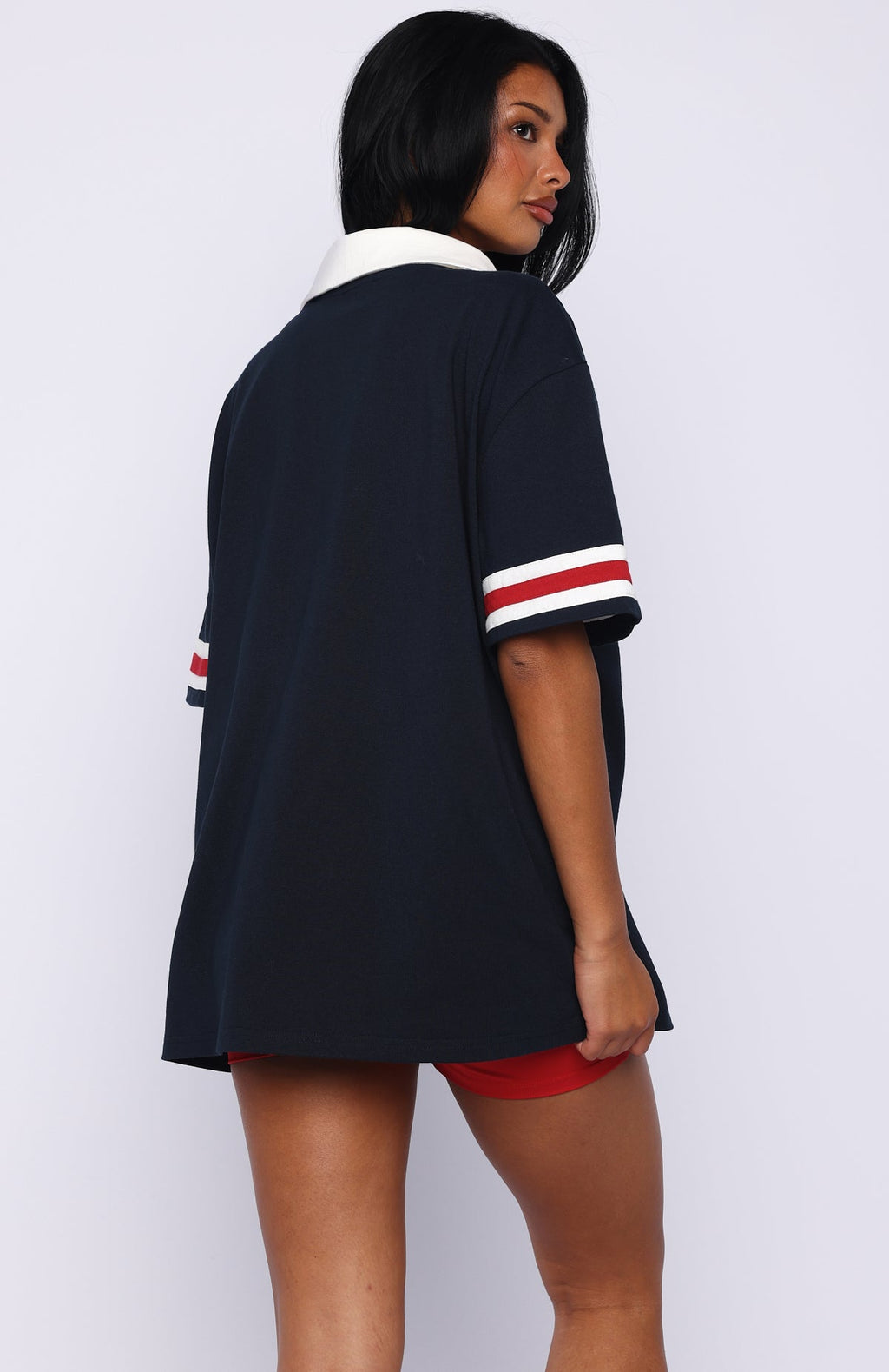 Trending Break It Up Oversized Jersey Navy