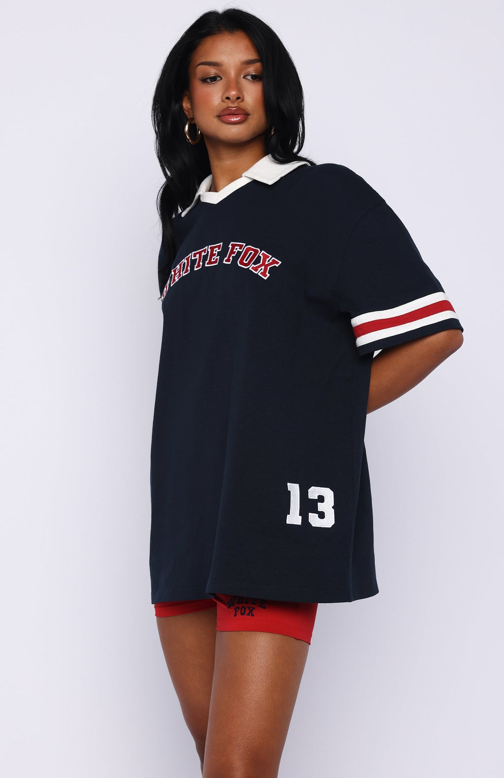 Trending Break It Up Oversized Jersey Navy