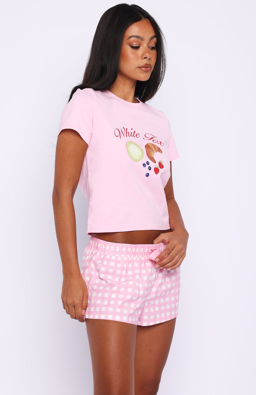 Trending Breakfast In Bed Pyjama Set Pink