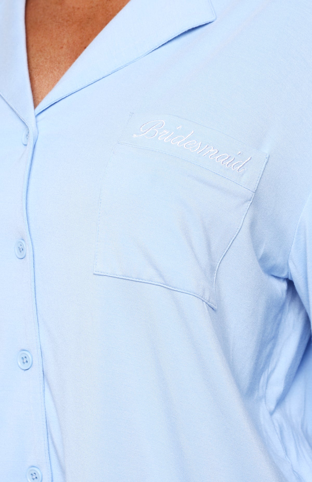 Trending Bridal Party Long Sleeve Pyjama Set Baby Blue
