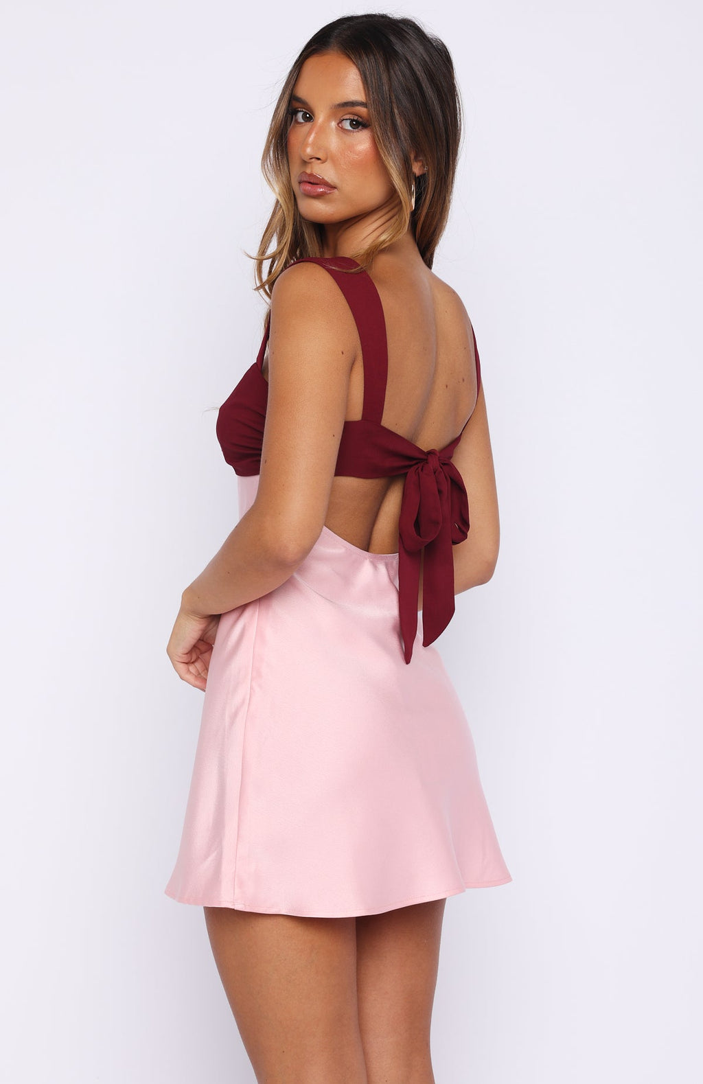 Trending Cant Be Distracted Mini Dress Berry
