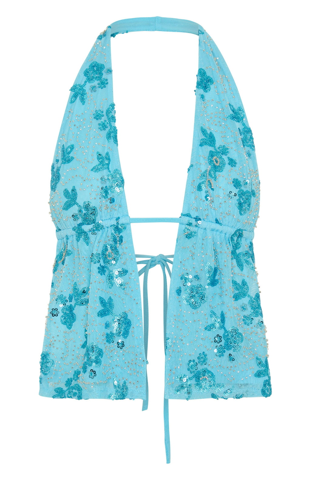 Trending Capri Cove Beaded Top Baby Blue
