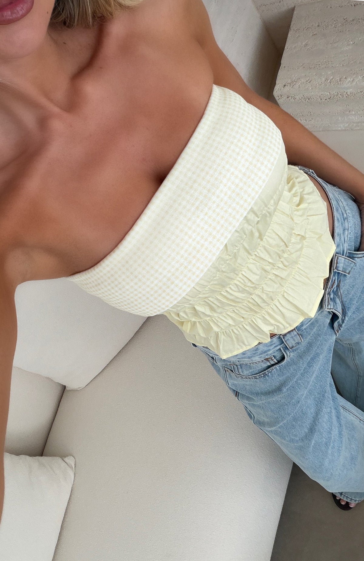 Trending Changed Your Mind Strapless Top Lemon