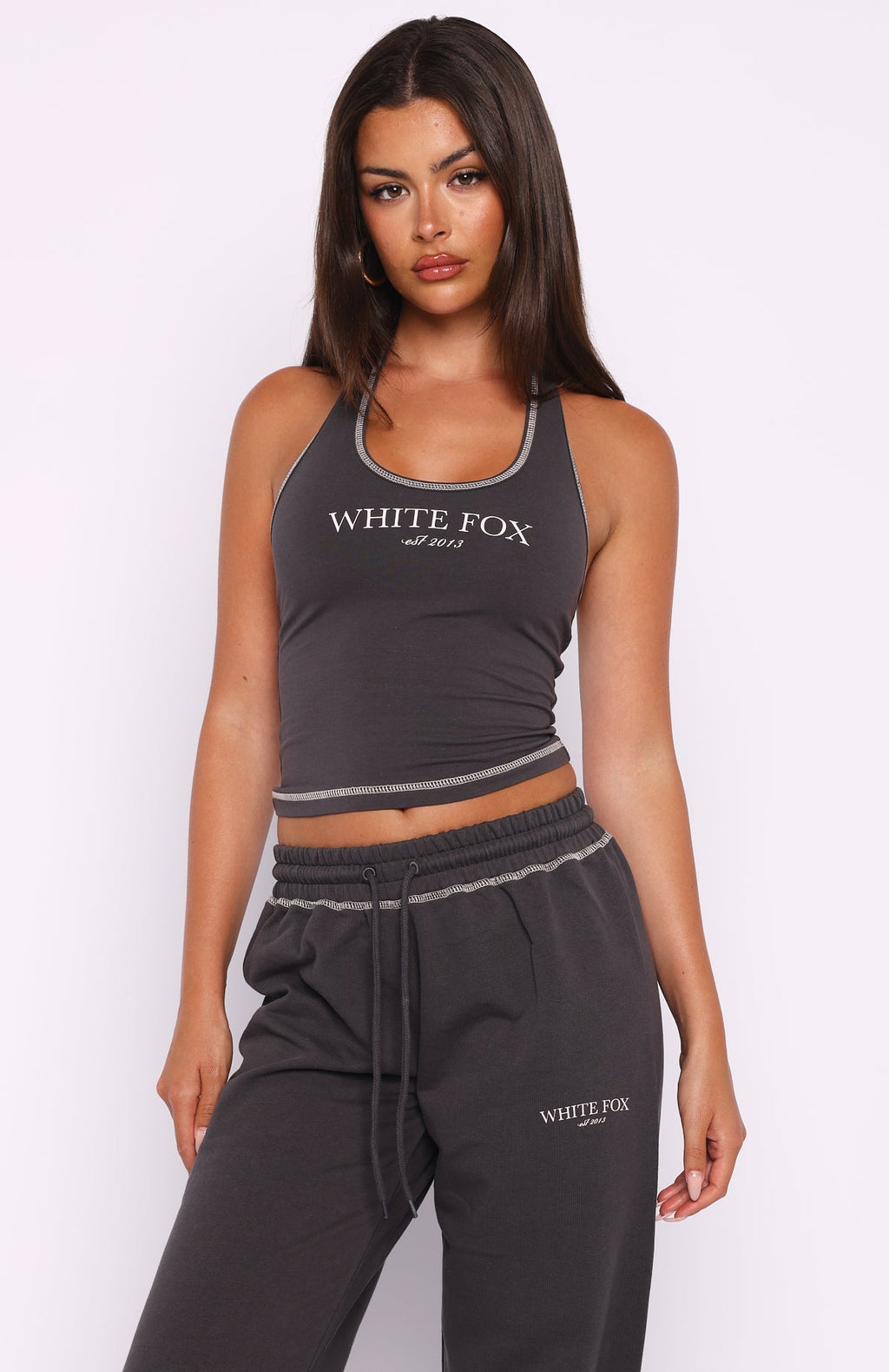 Trending Chill In Style Halter Top Charcoal
