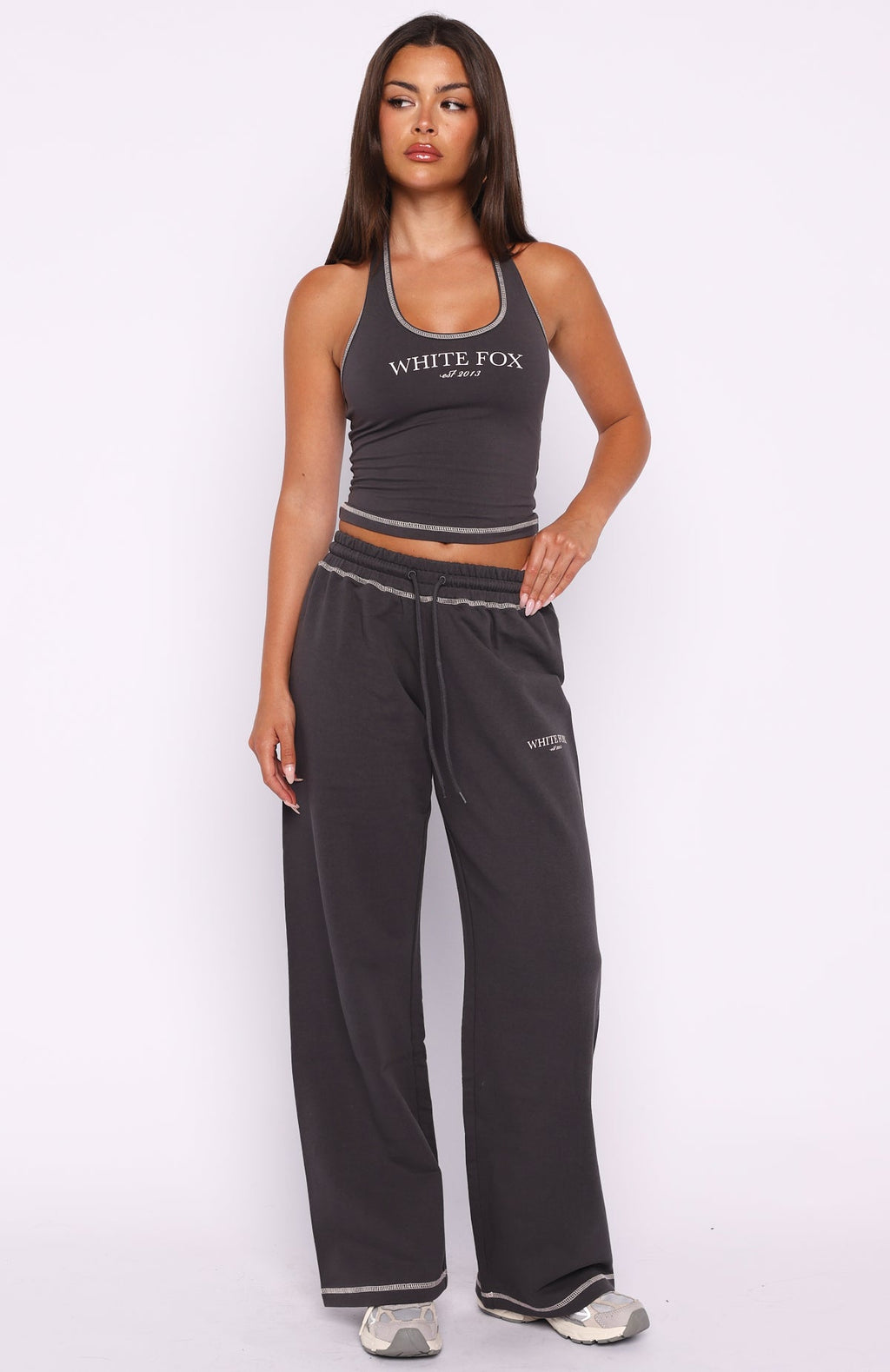 Trending Chill In Style Halter Top Charcoal