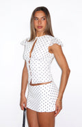 Trending Choose Wisely Top WhiteBlack Polka Dot