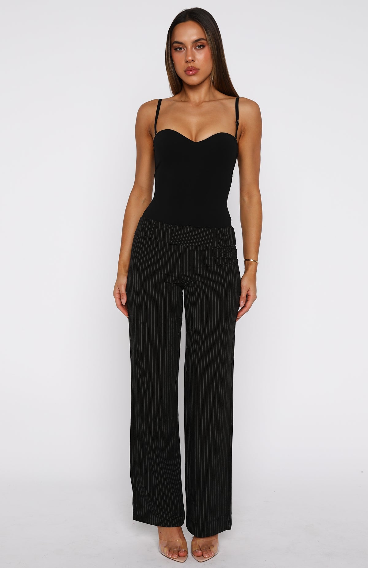 Trending Claim You As Mine Pants Black Pinstripe