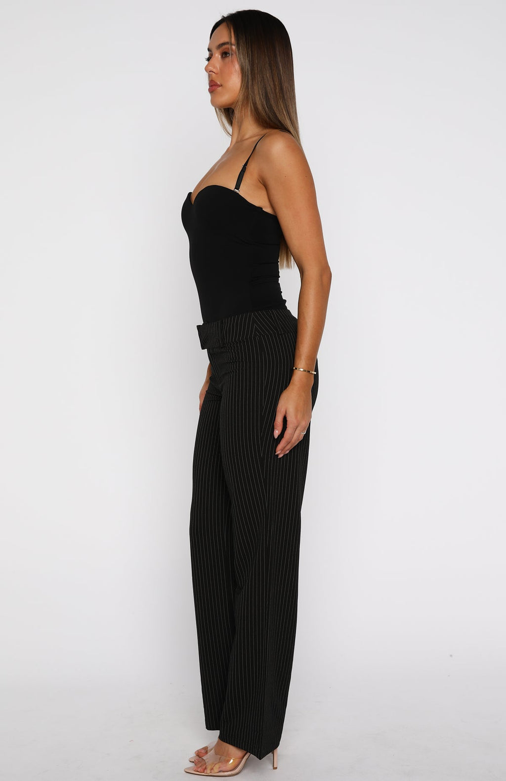Trending Claim You As Mine Pants Black Pinstripe