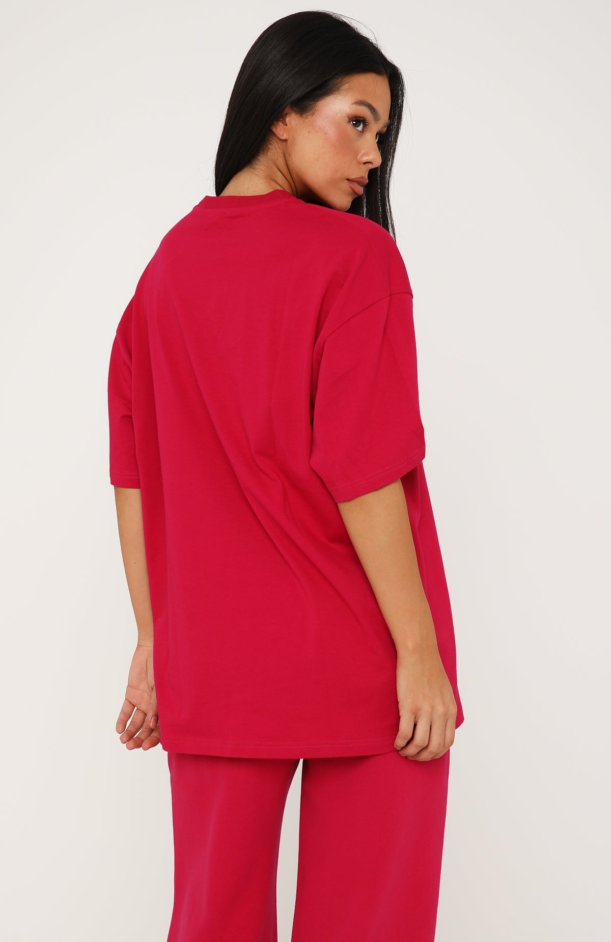 Trending Core Classic Oversized Tee Berry