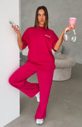 Trending Core Classic Oversized Tee Berry
