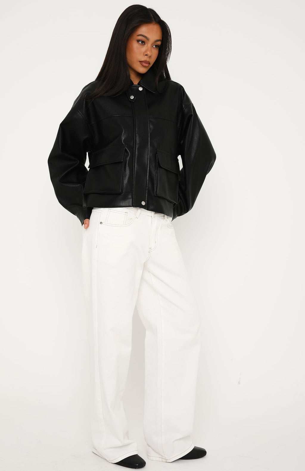 Trending Crave When Its Gone PU Jacket Black