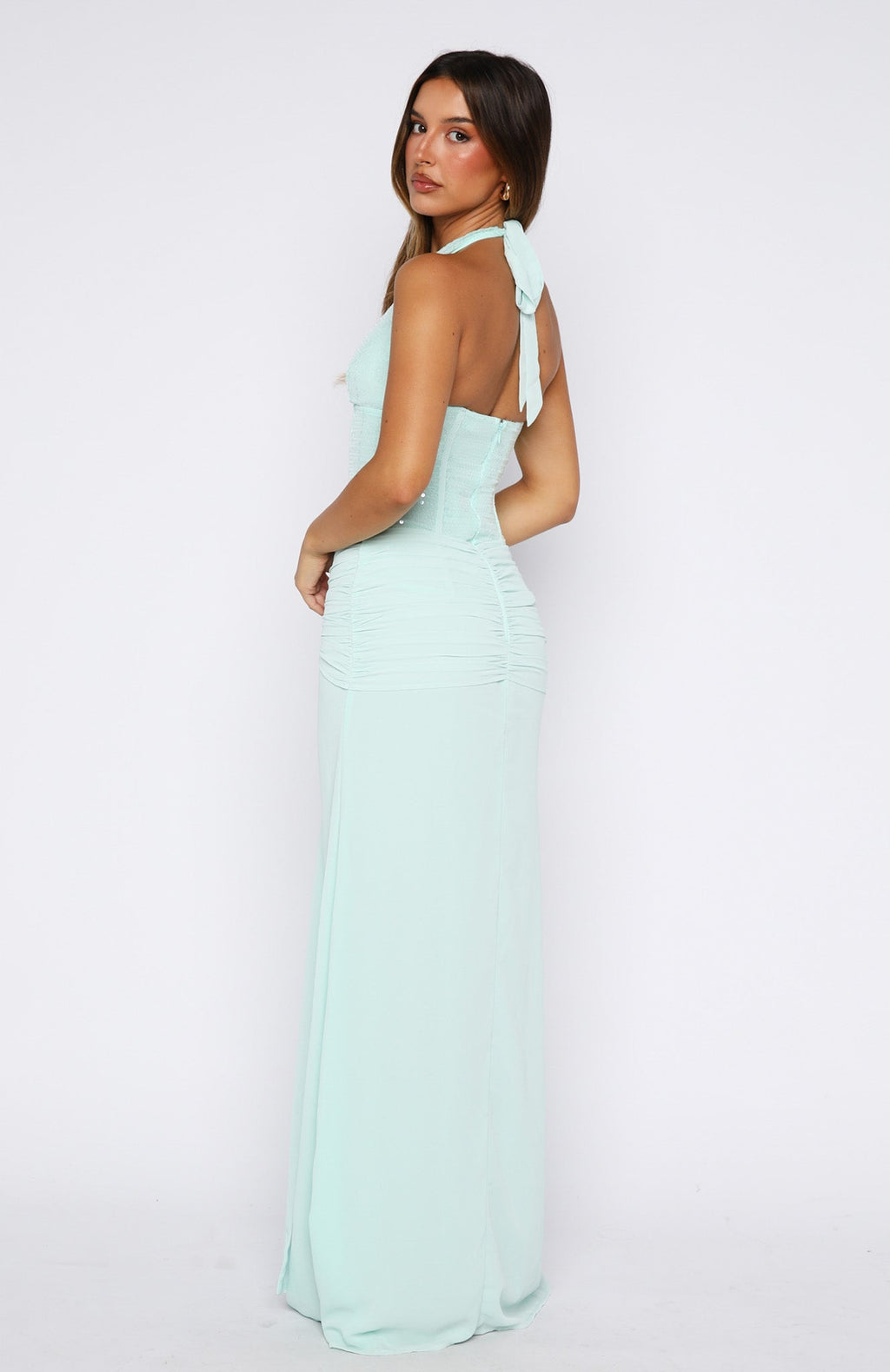Trending Dance Floor Diva Sequin Maxi Dress Baby Blue