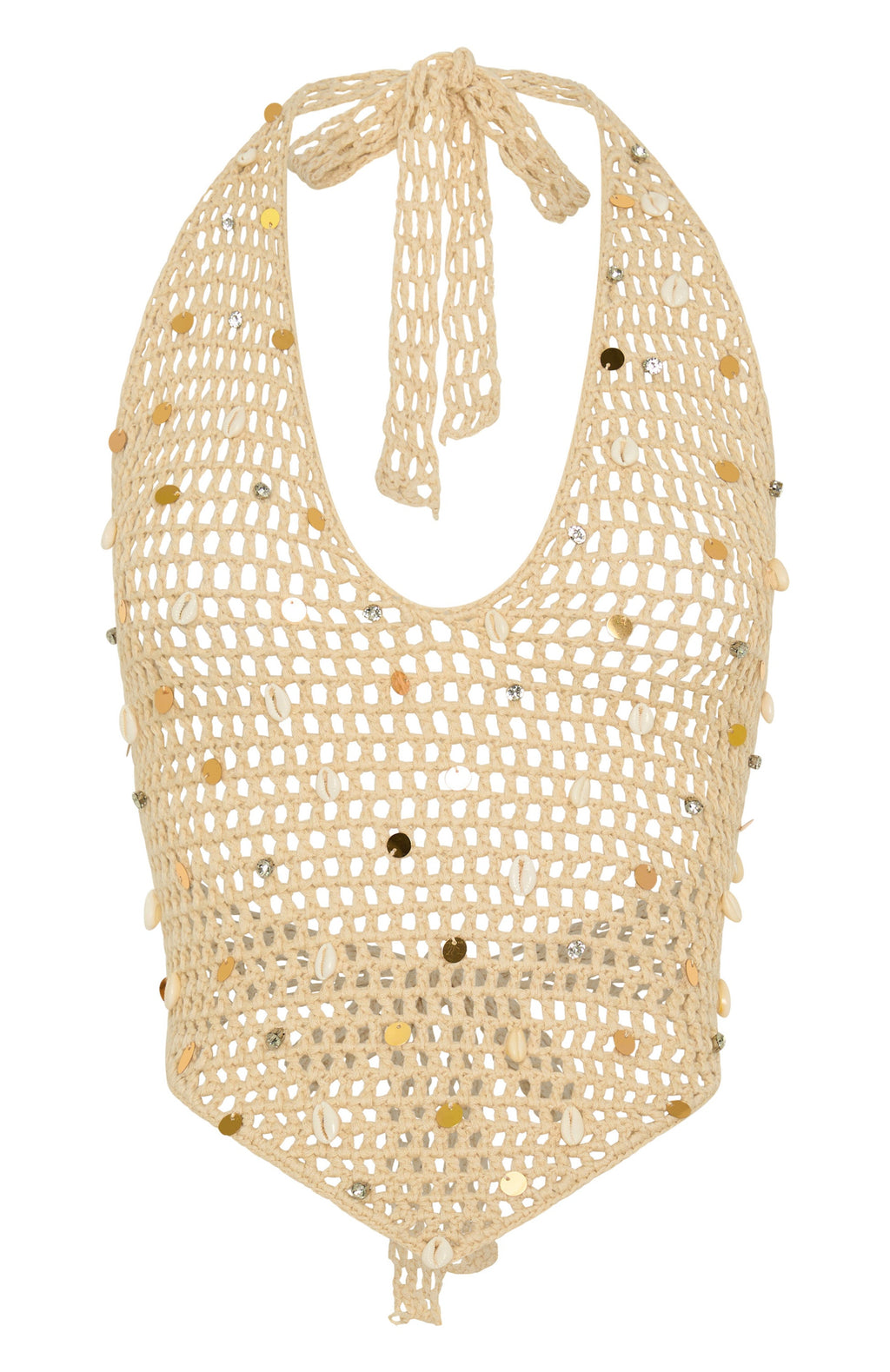 Trending Dance With You Crochet Top Sand