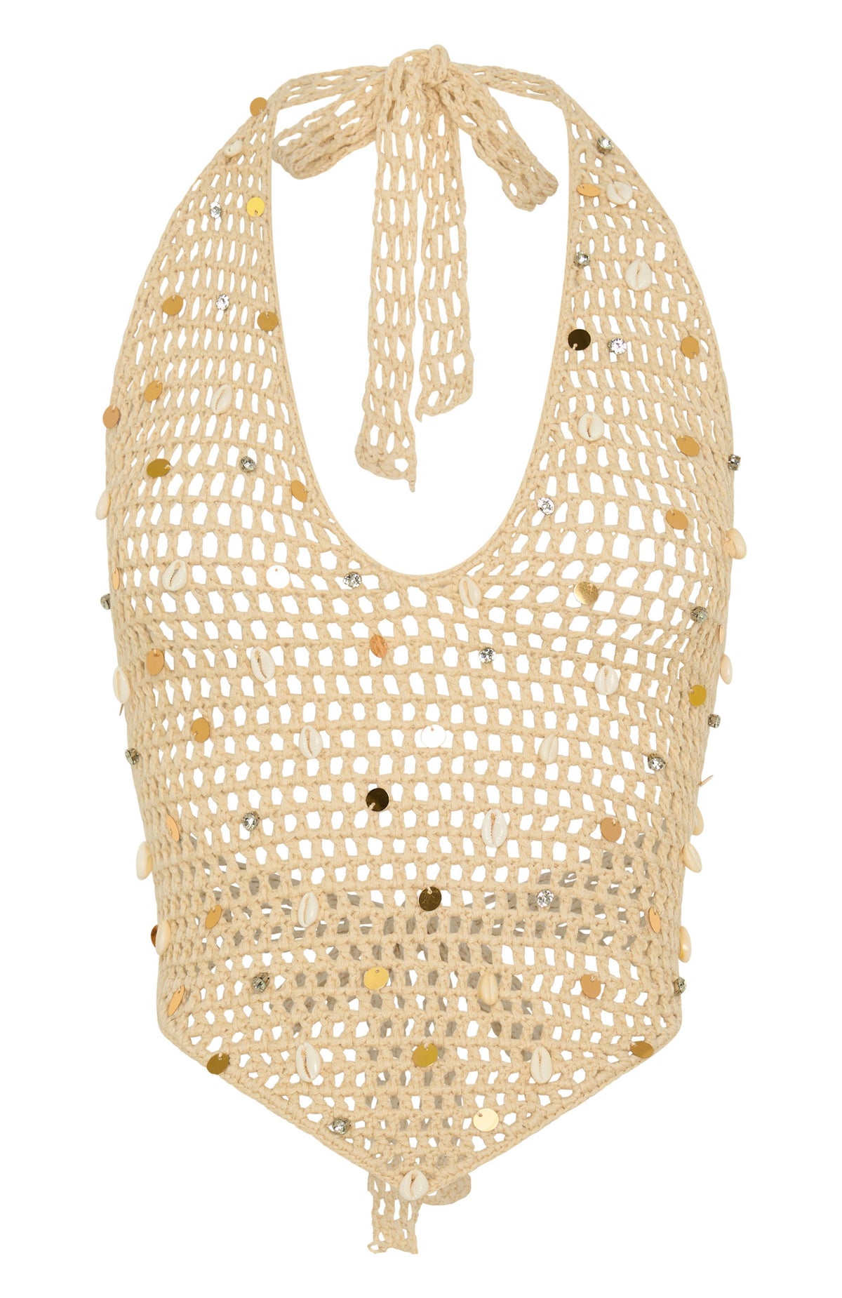 Trending Dance With You Crochet Top Sand