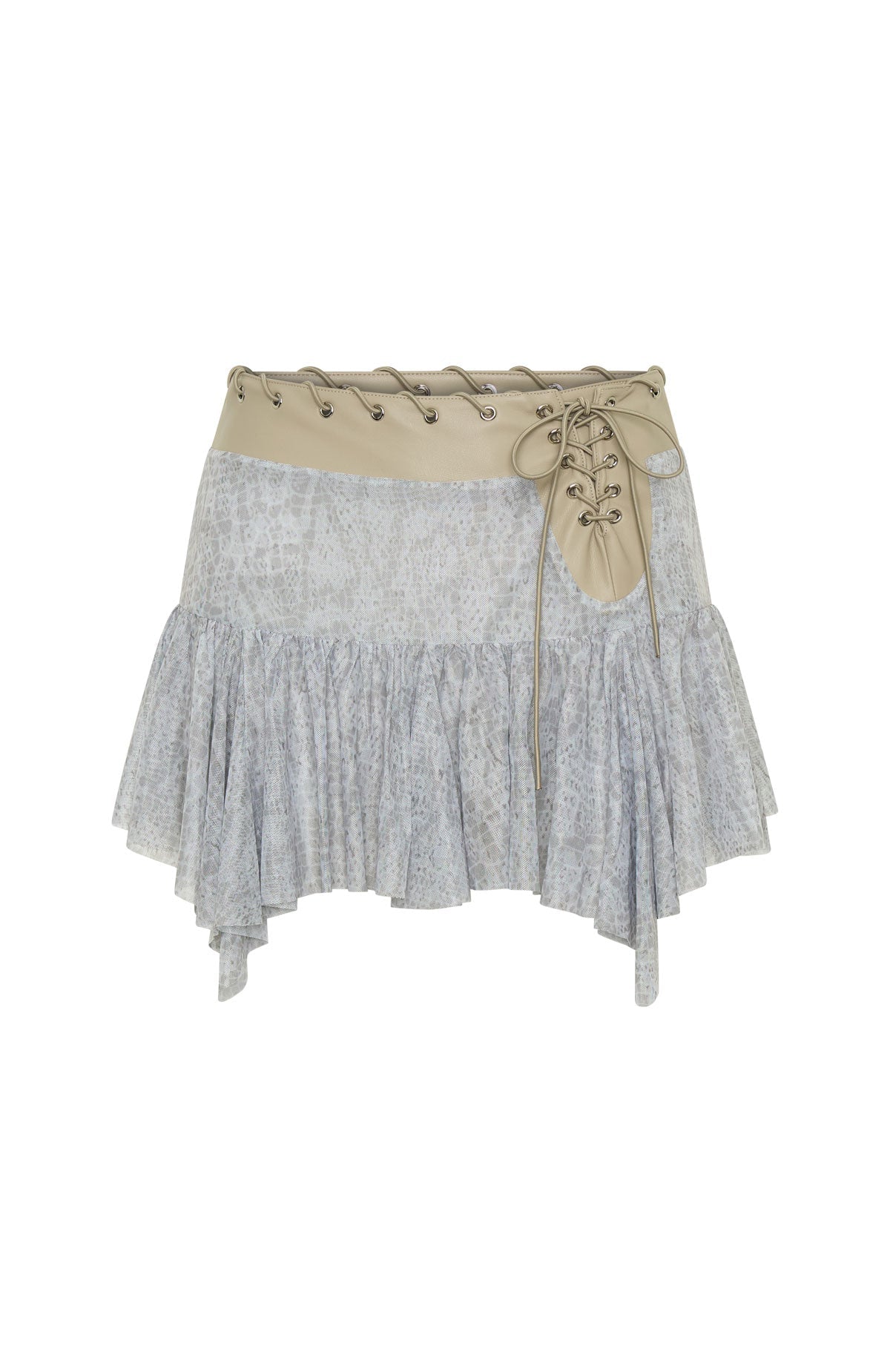 Trending Dancing In Circles Mini Skirt Halo Mist