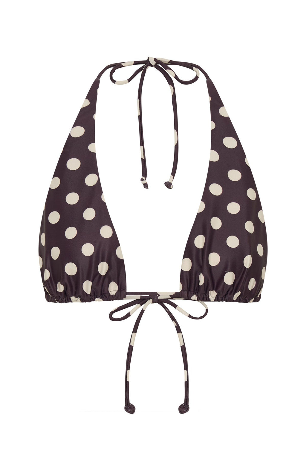 Trending Danica Bikini Top ChocCream Polka Dot