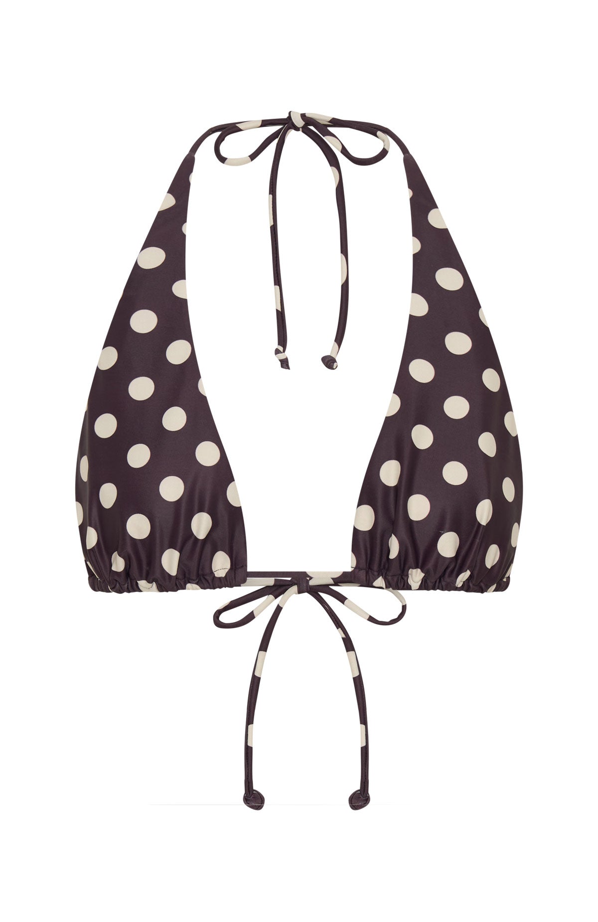Trending Danica Bikini Top ChocCream Polka Dot