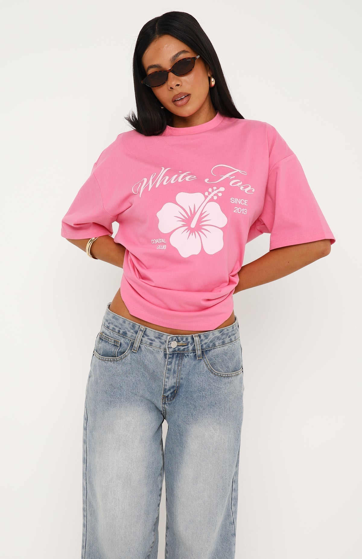 Trending Doing It Better Oversized Tee Pink