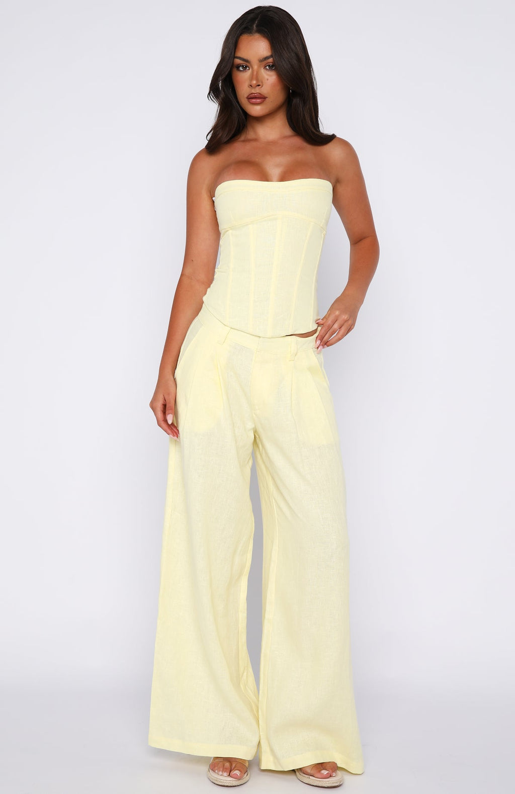 Trending Downtown Pulse Strapless Bustier Lemon