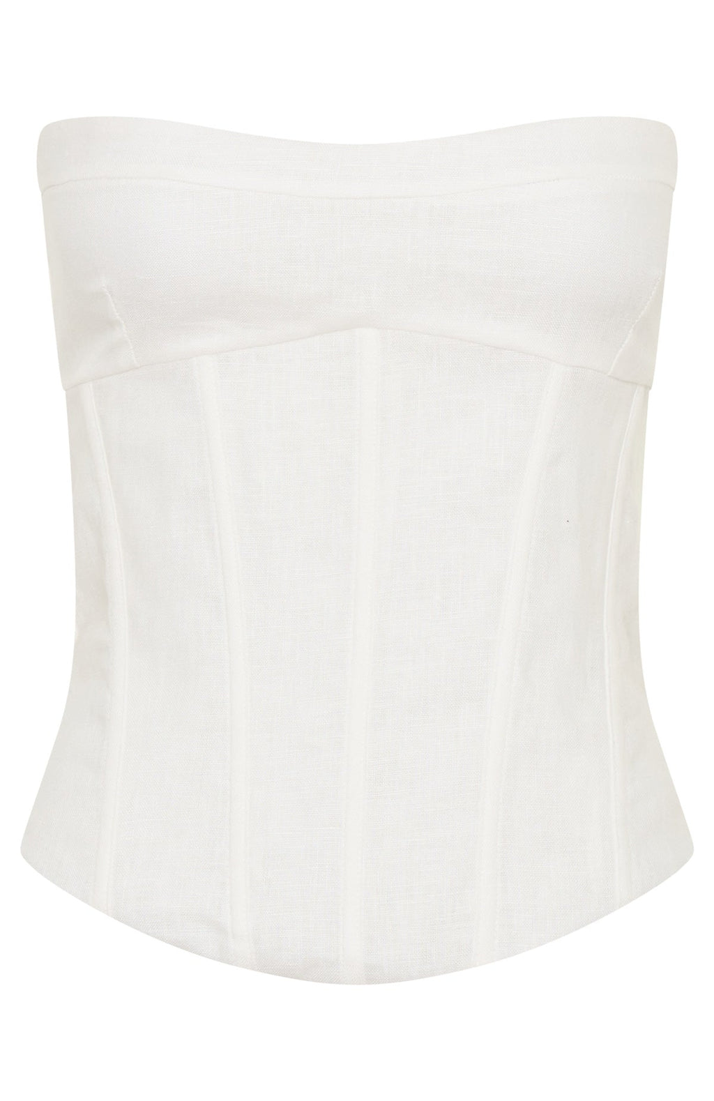 Trending Downtown Pulse Strapless Bustier White