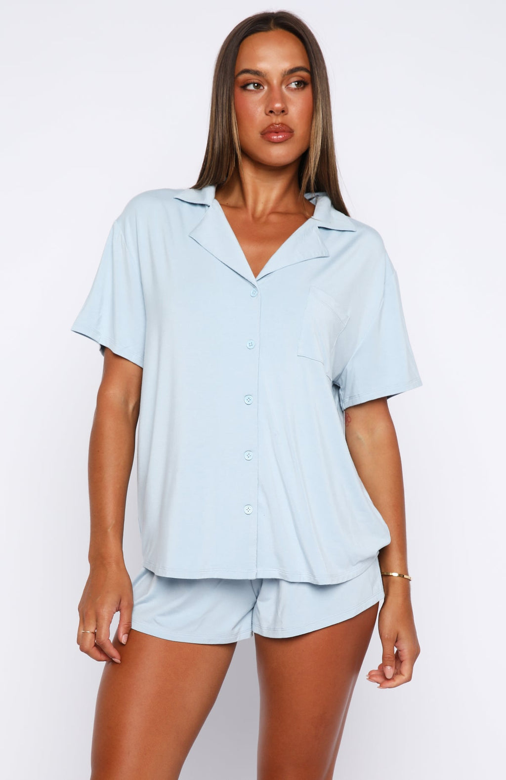 Trending Dreamscape Pyjama Set Dusty Blue