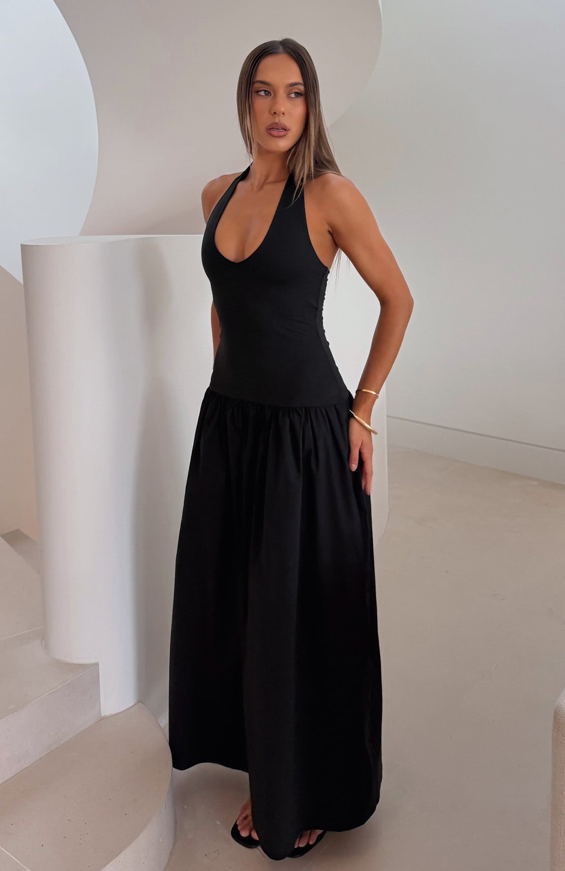 Trending Dreamtime Halter Maxi Dress Black
