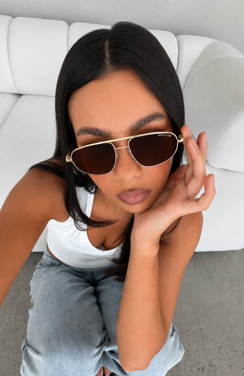 Trending Elara Sunglasses GoldChocolate
